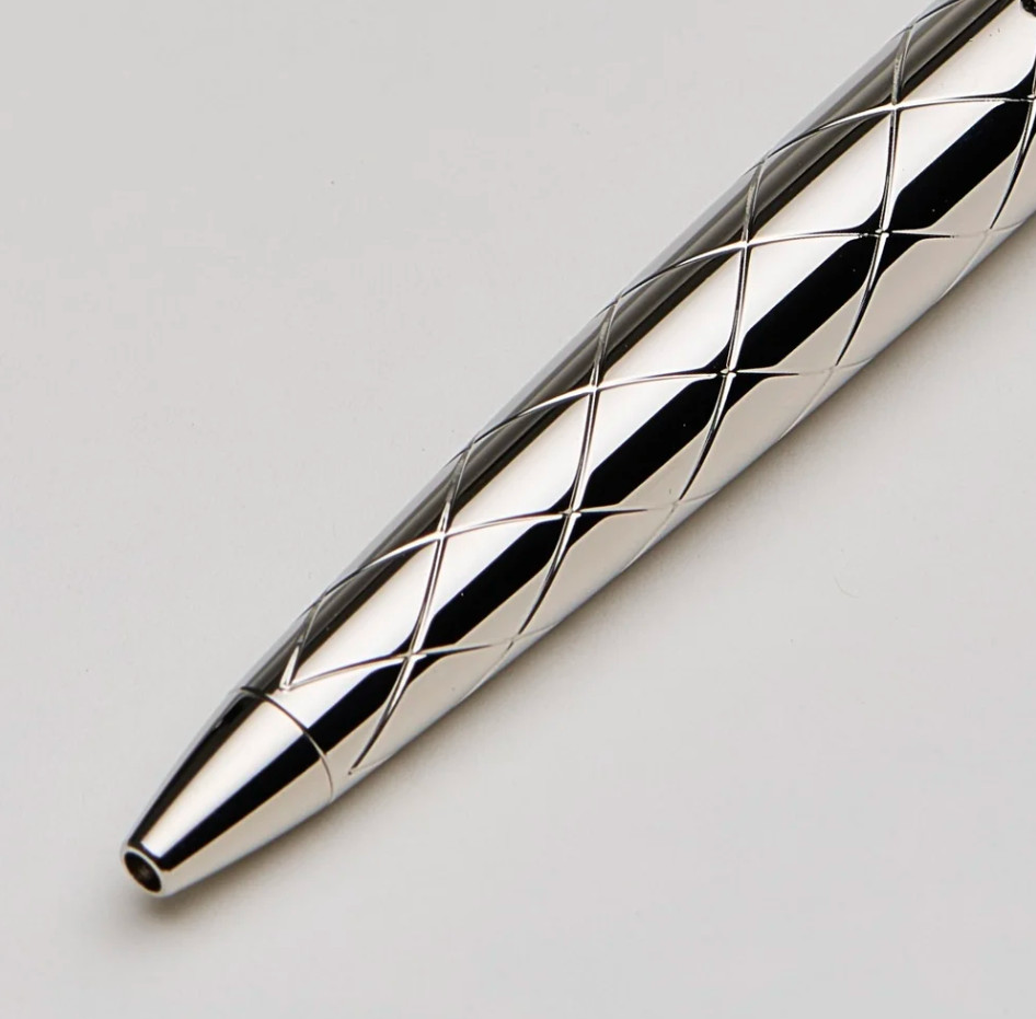 Rolex Silver Diamond Style Palladium Finish Ballpoint Pen – New in Box