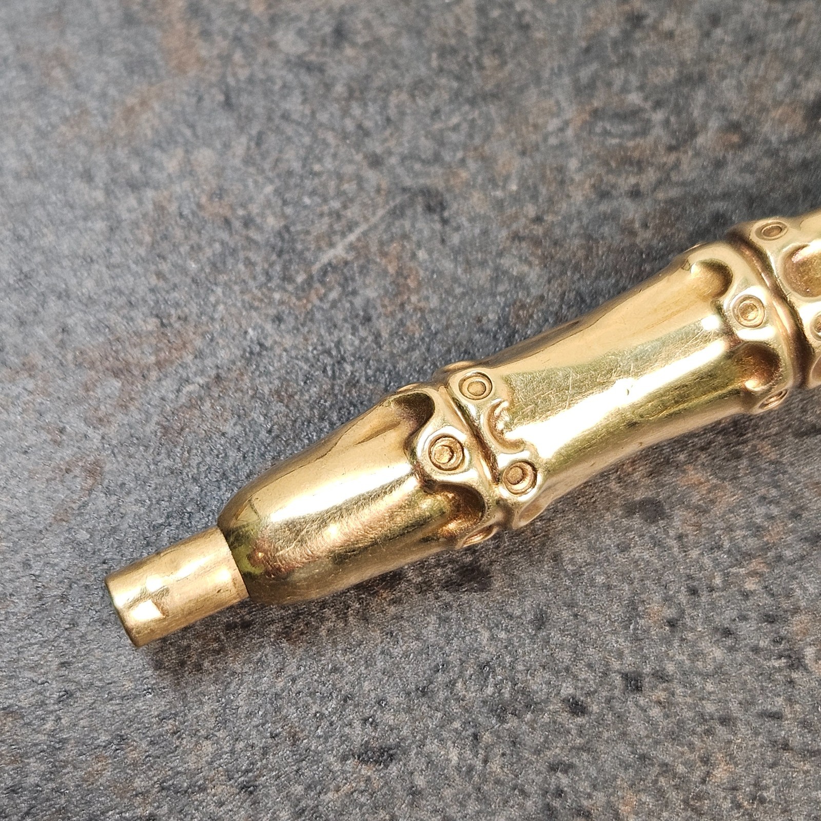 Vintage 1940’s Louis Tamis Bamboo Pen 14K Solid Yellow Gold Executive Stationary