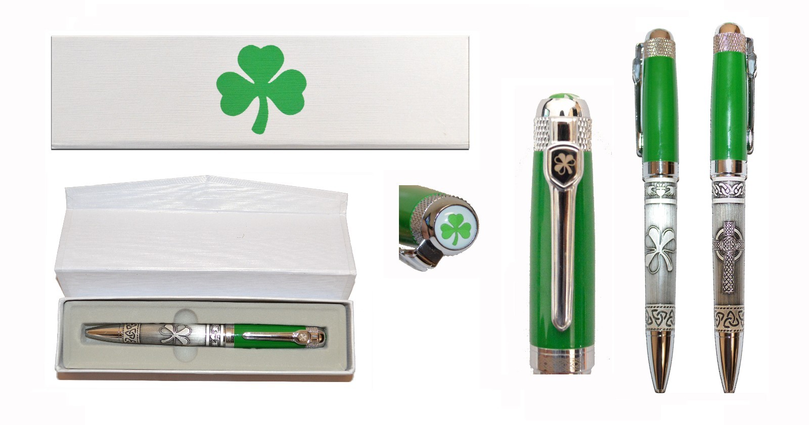 Irish Ballpoint Pen Gift Set-Celtic-Clover-Elegant Pen St Patrick Unique Ireland