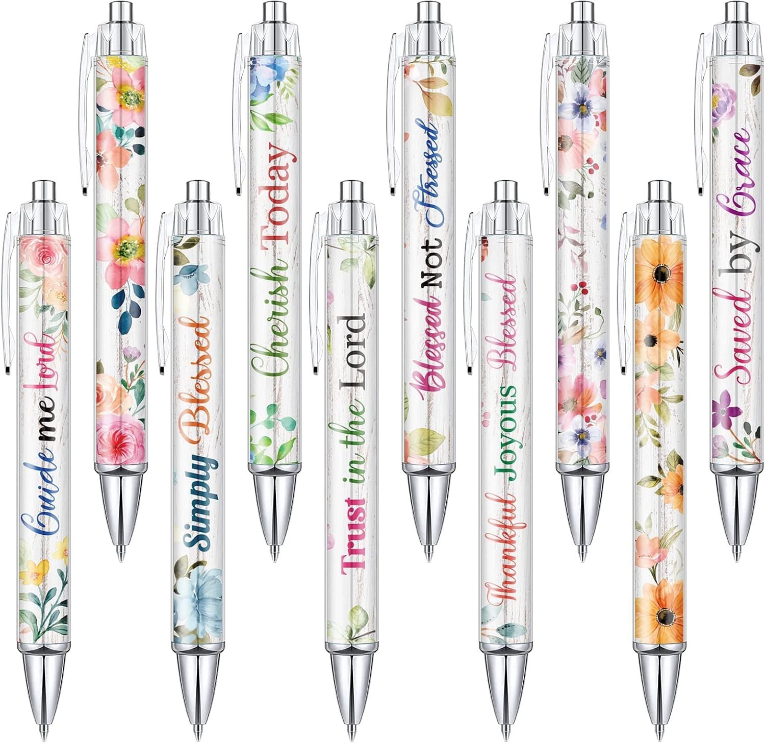 10 Pcs Christian Pens for Women Religious Ink Pens Easter Gifts Inspirational…