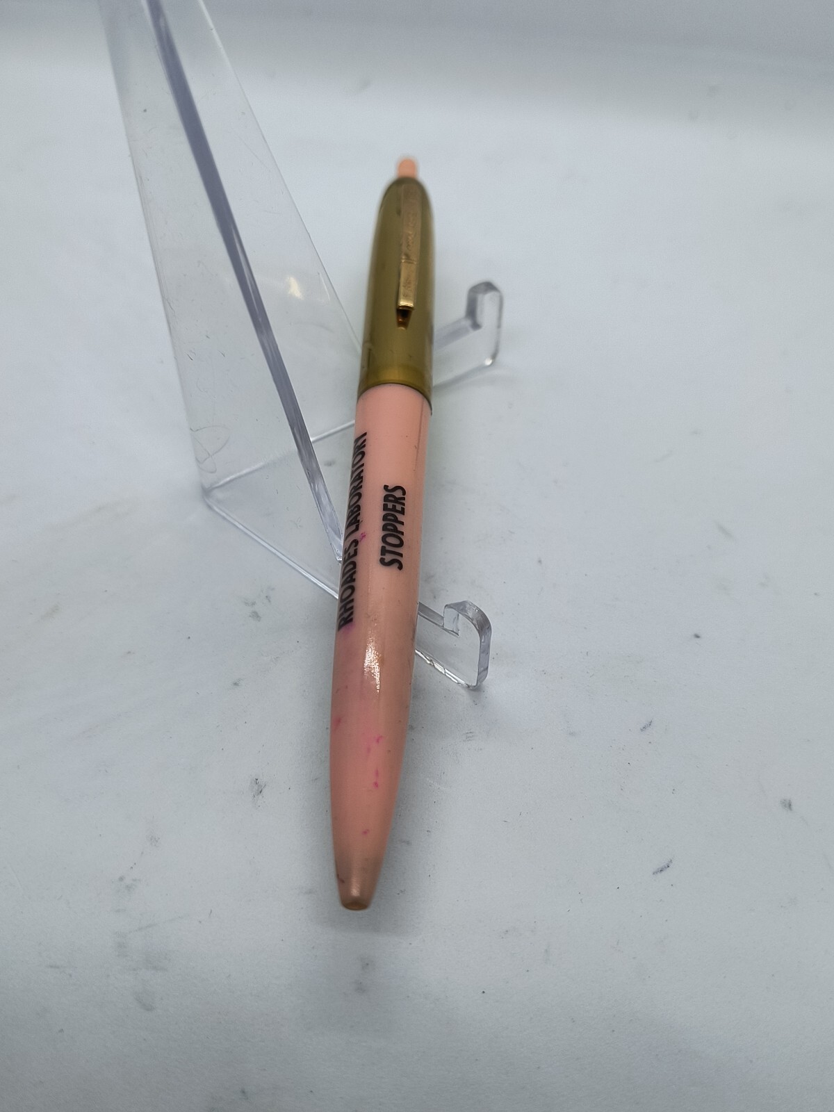 Vintage Best Rite 1950’s Ballpoint Pen Pink With Gold Cap, Rare. Ink Dry.