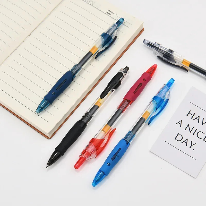 13/30pcs Retractable Gel Pens Set Black/Red/Blue Ink Ballpoint for Writing Refil