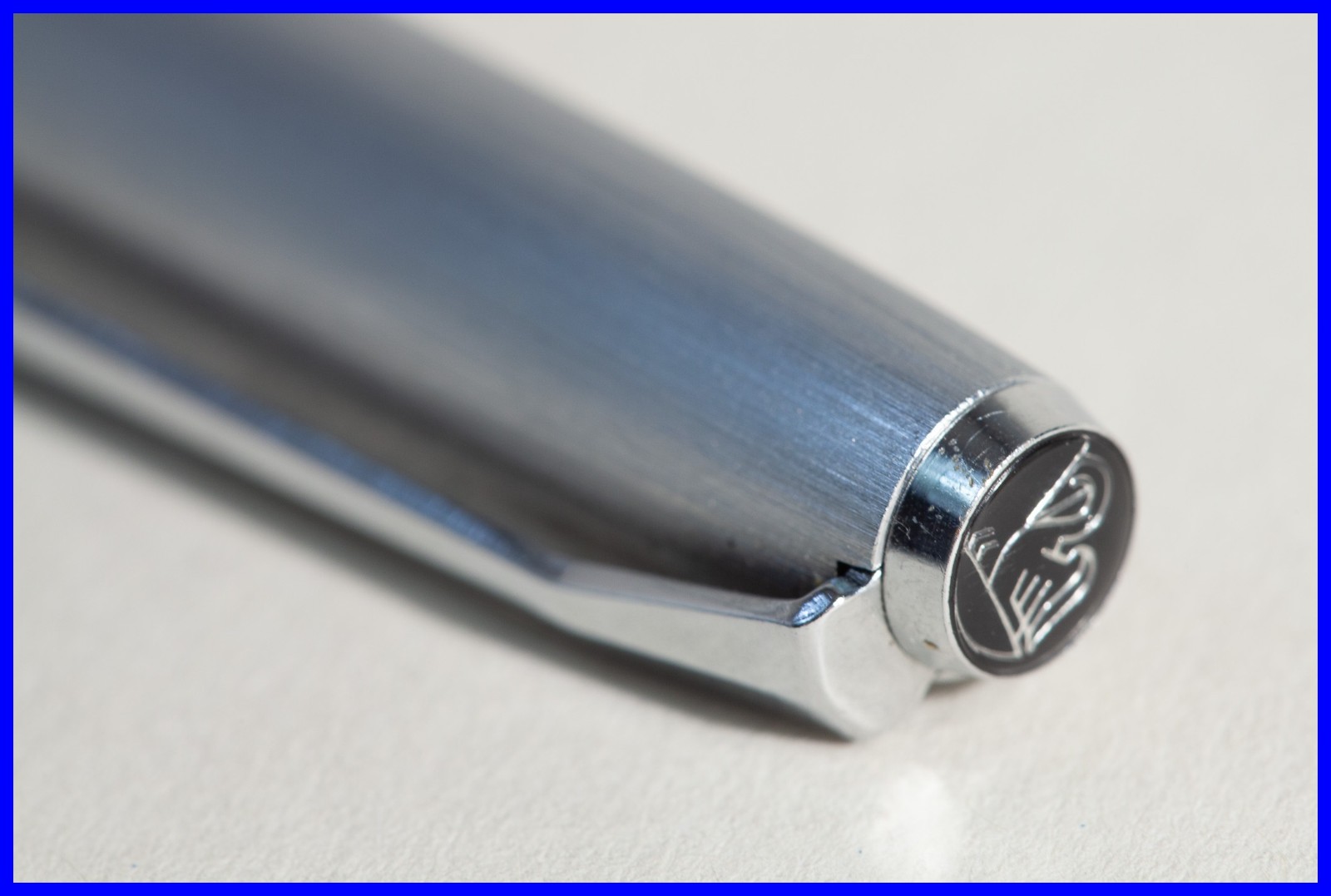 1971s Pelikan SILVEXA 20 Ballpoint Pen Line Textured Silver & Black