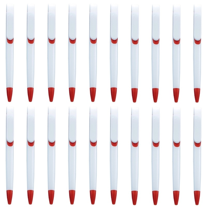 20Pcs Plastic Ballpoint Pen Office Signing Pen Retractable Ballpoint Pen