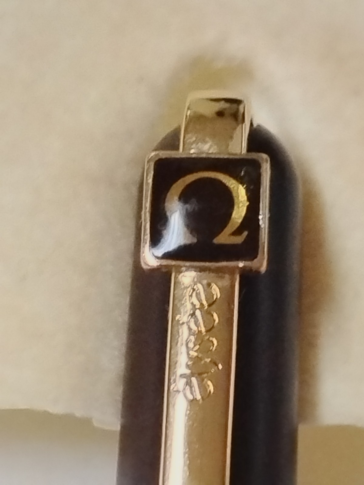 VTG Élysée Line 60 Ballpoint Pen Chocolate Brown Gold Trim-Omega Log-Germany #84