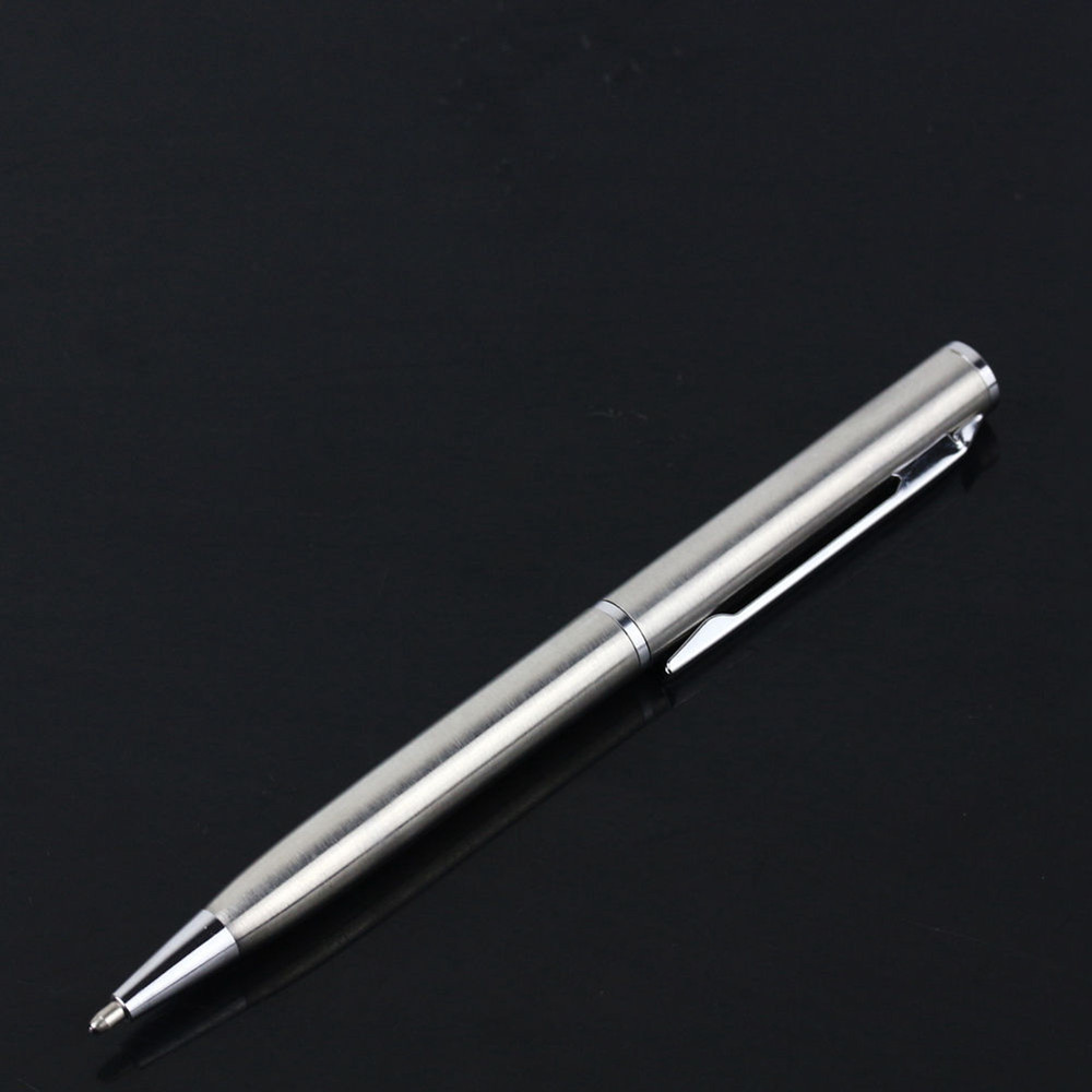 Mini Pocket-size Ballpoint Pen Metal Rotating Small Portable Oil Black Cute Pen