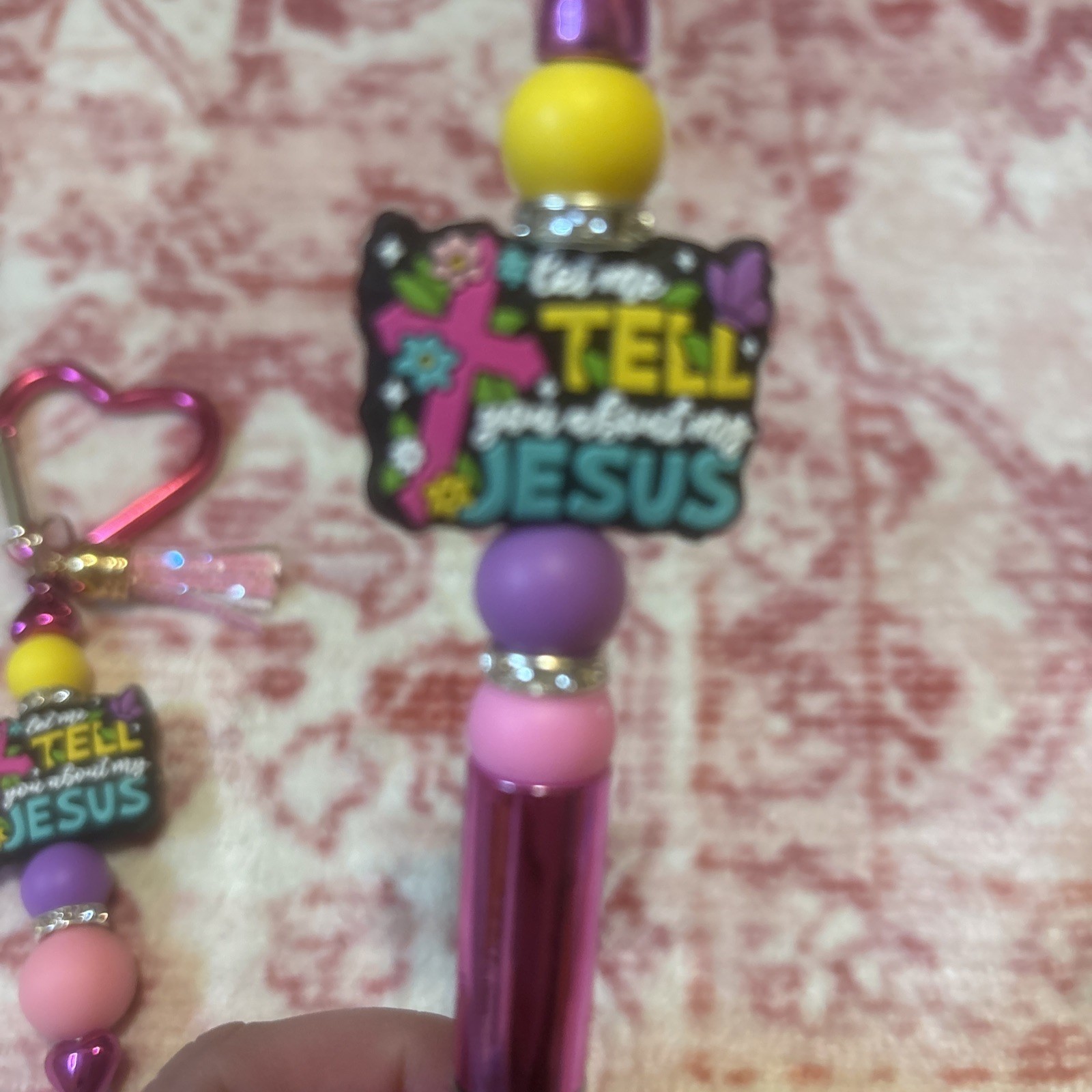 Homemade Pen With Black Ink And Keychain