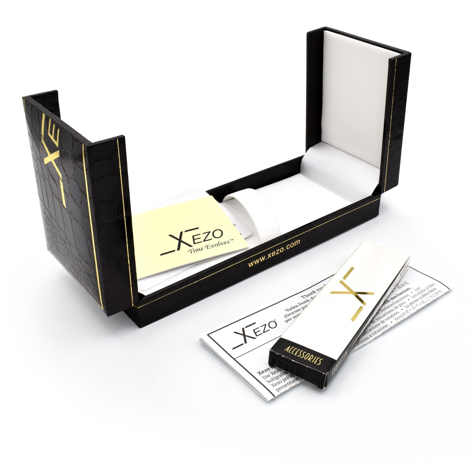 Xezo Incognito 925 Sterling Silver Platinum & Azure Blue Ballpoint Pen, Med Tip