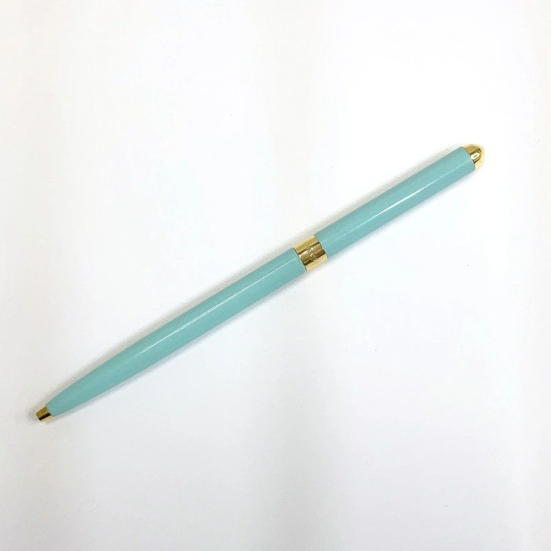 Tiffany & Co Gold Blue Enamel Purse Pen Pre-Owned Accessory