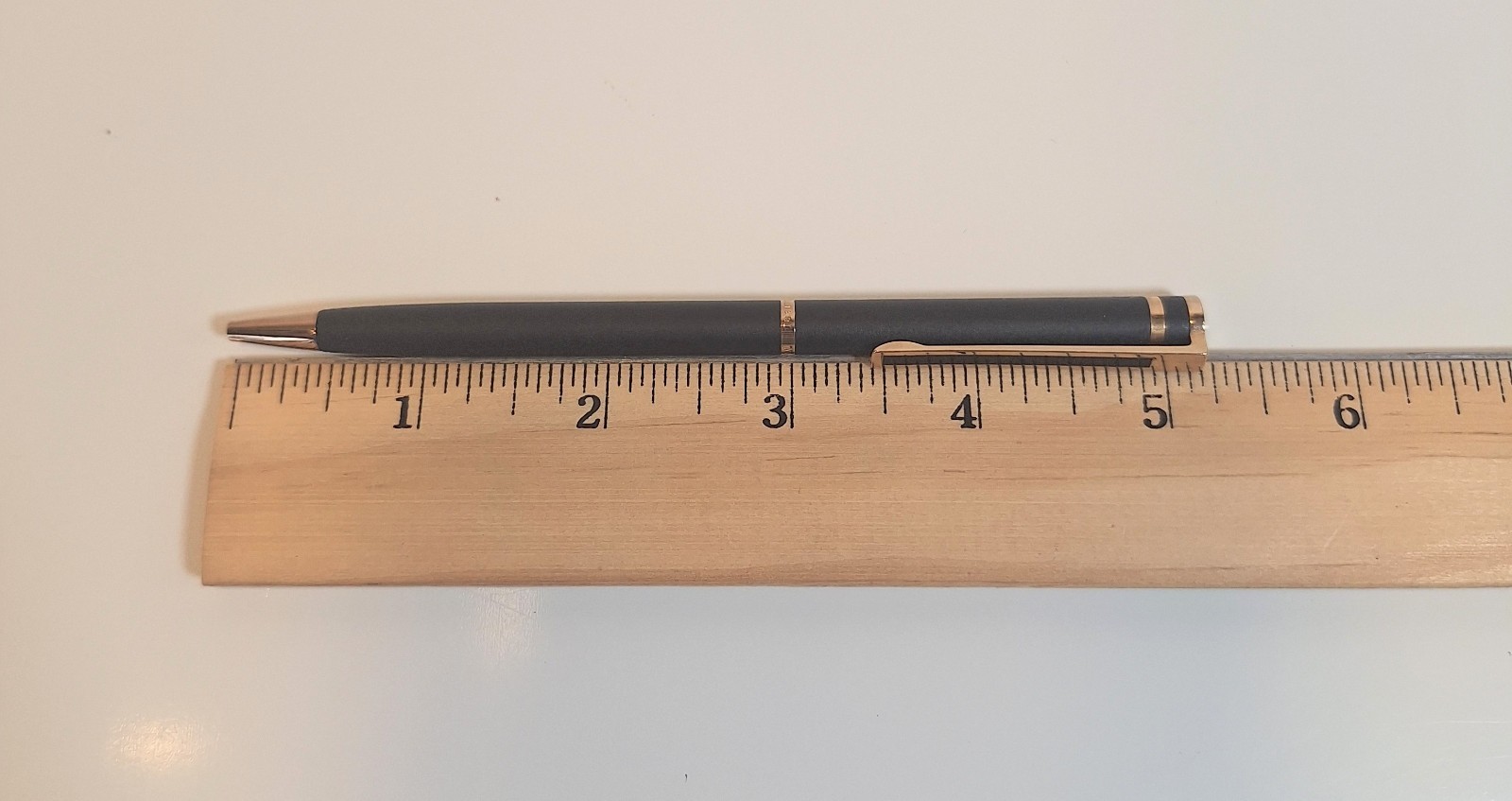 Vintage Colibri Ballpoint Pen in Matte Black w/ Gold Trim USA Needs Refill