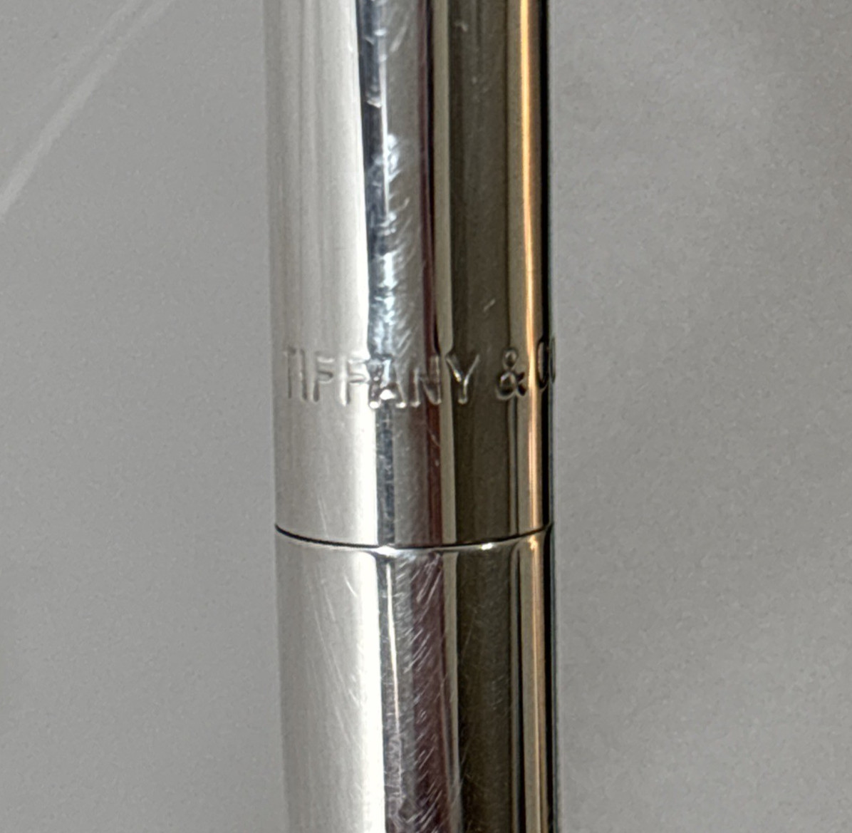Tiffany & Co. 925 Sterling Silver Ballpoint Pen with Clover/Shamrock Charm 20g