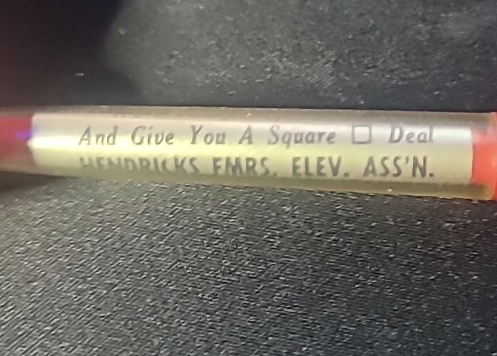 VTG Unipeco 1950’s Ballpoint Pen Hendricks Farmers Elevator Association MN