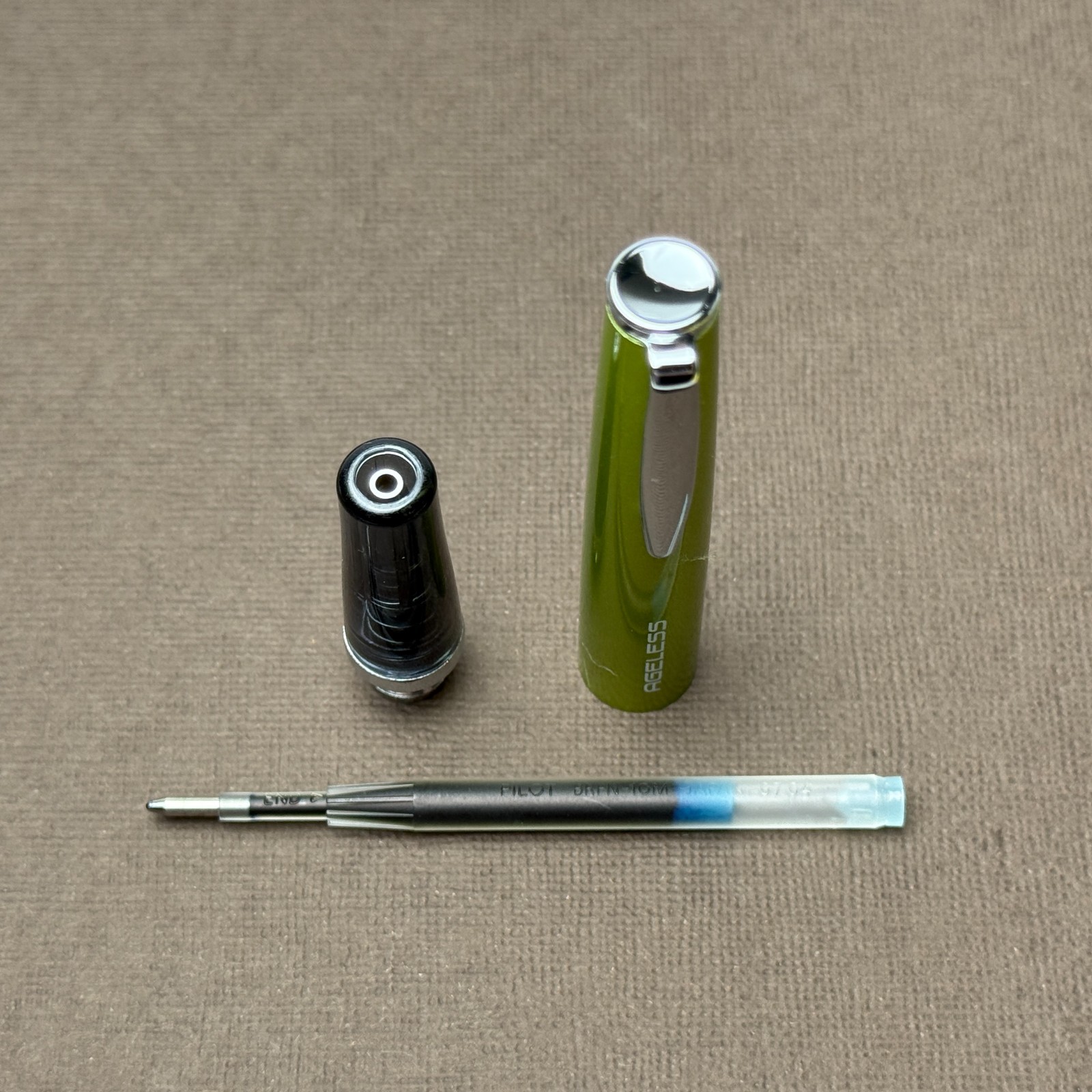Pilot Ageless Present Pen Lime Green No Box Papers w/ BRFN Refill