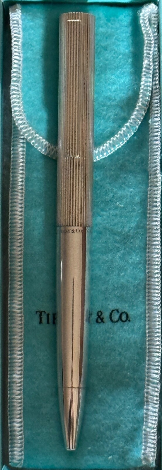 Tiffany & Co. Pen Coin Edge Ballpoint Pen Sterling Silver 925 Germany