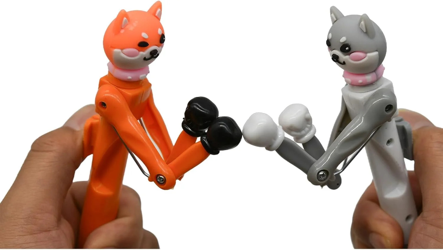 4 PCS Fun Boxing Cat Pens Cool Catty Ballpoint Pens Novelty Cute Kawaii Cartoon