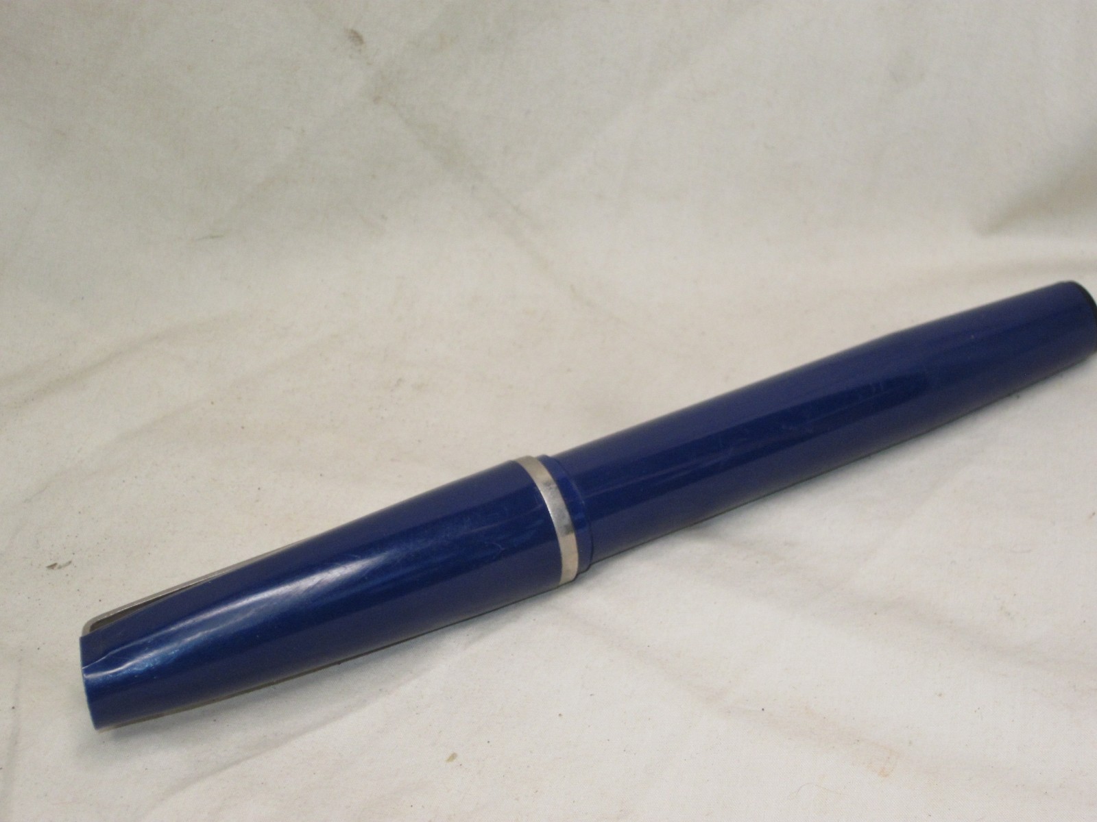 vintage jumbo ballpoint pen 8.75″ Italy blue w/ cap oversize giant *needs ink