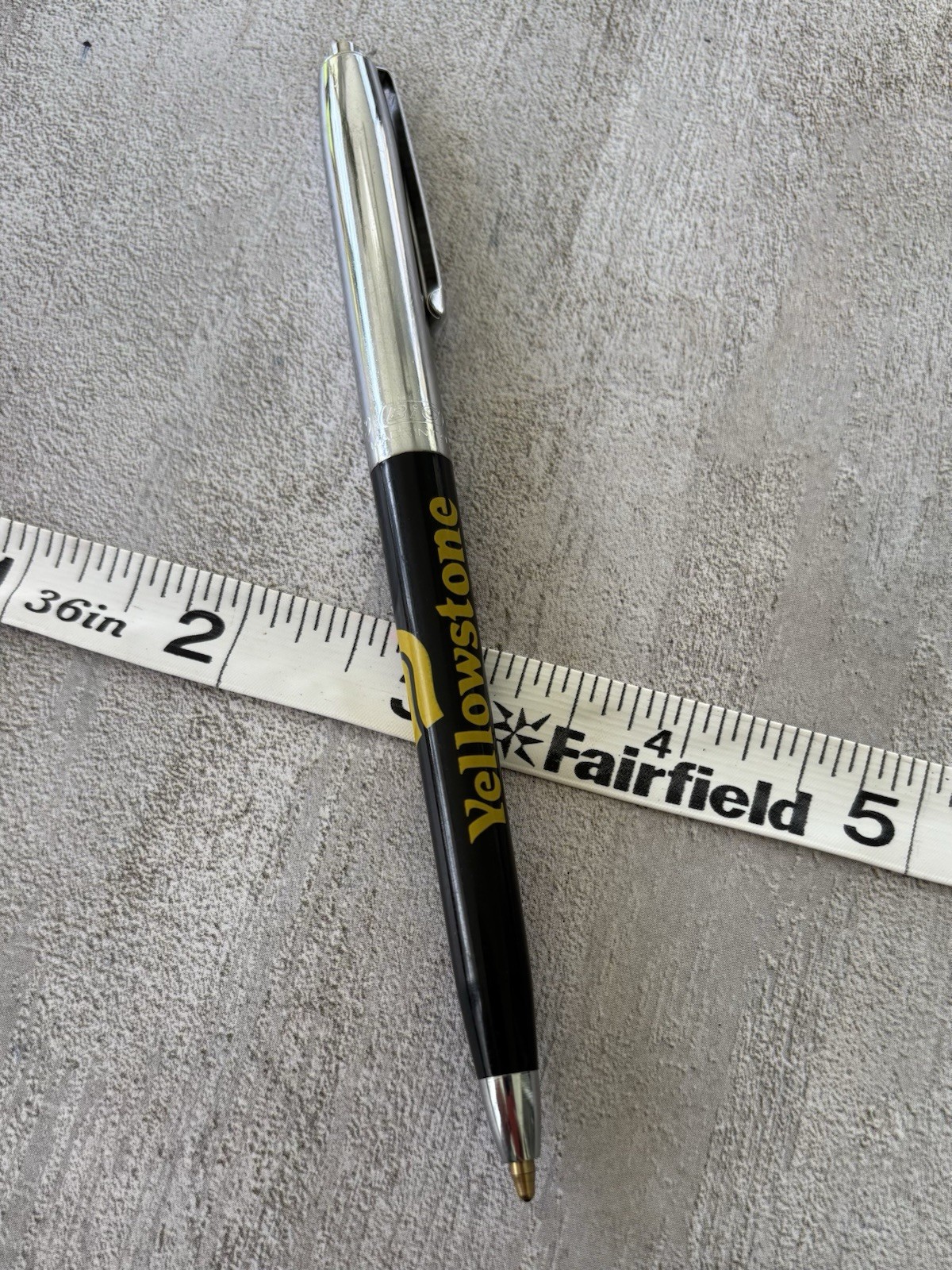 Vintage BIC Italy ‘Yellowstone’ Advertising Ballpoint Pen #BCPZ ~Dry Ink~