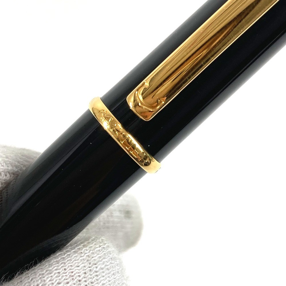 Cartier Diabolo Ballpoint Pen Black Resin Gold Writing Instrument w/ Box Unisex
