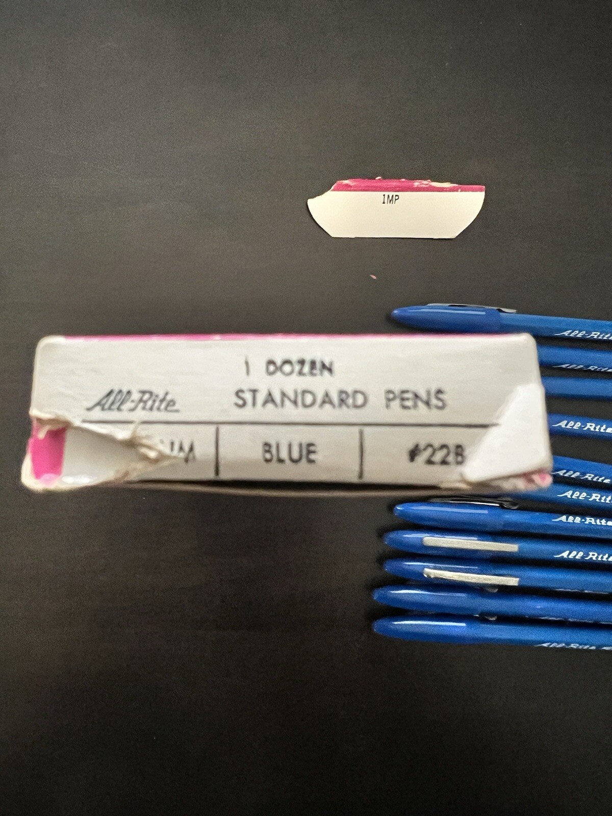 11 All Rite Refillable Standard Blue Ball Pens MCM Vintage Fast Drying Cap
