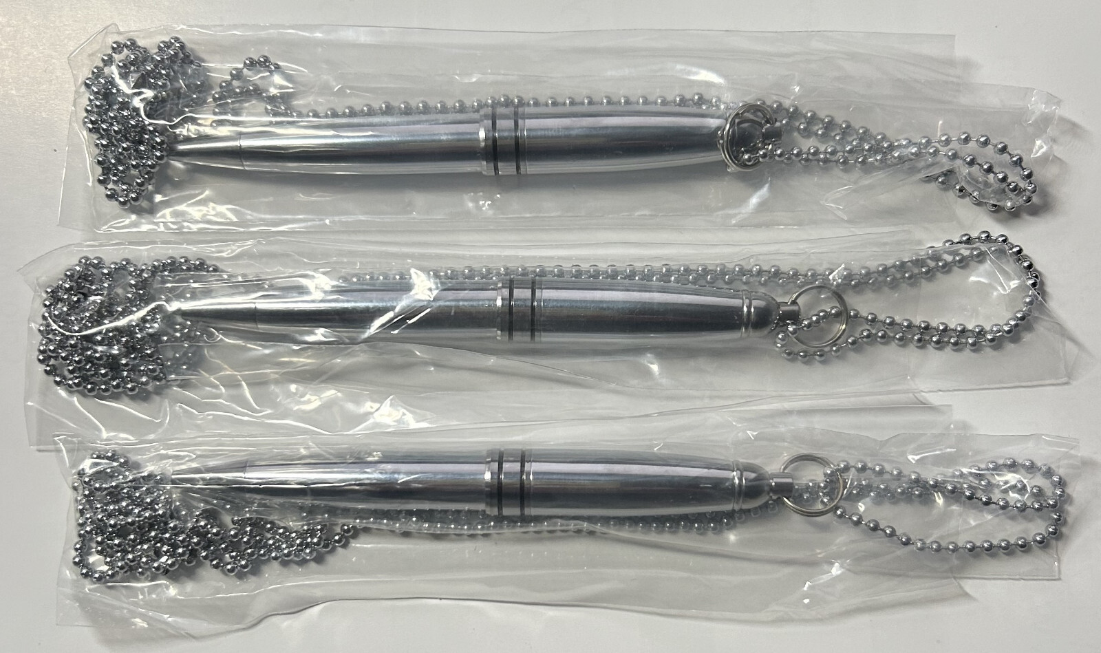 3 PIECES METAL MINI NECKLACE TWIST BALL PEN (NEVER LOOK FOR PEN AGAIN)