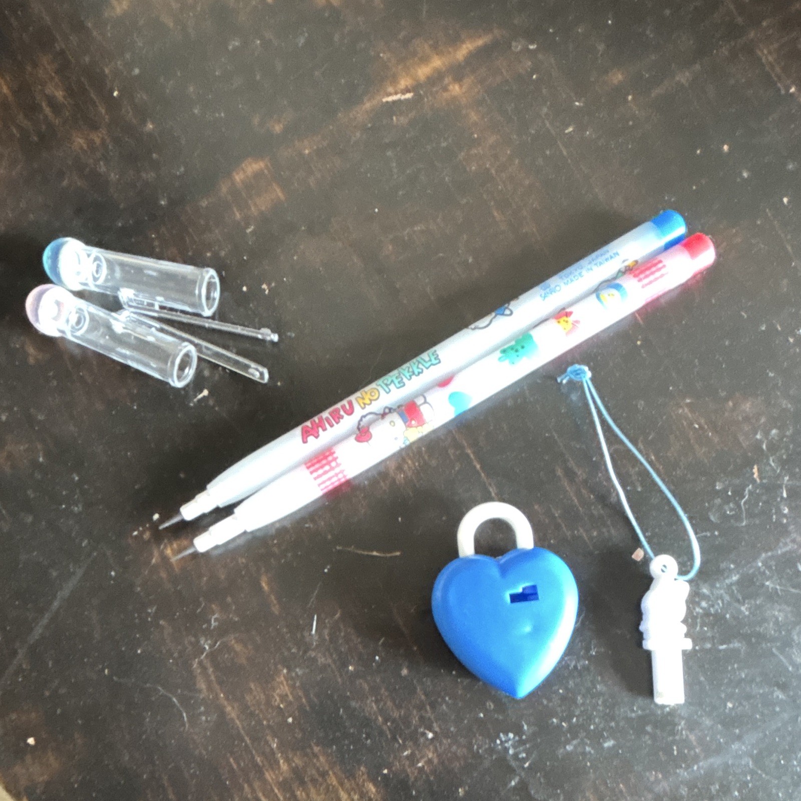 Vintage Sanrio Hello Kitty Character Plastic Ballpoint Pens Lot of 2 Blue Ink