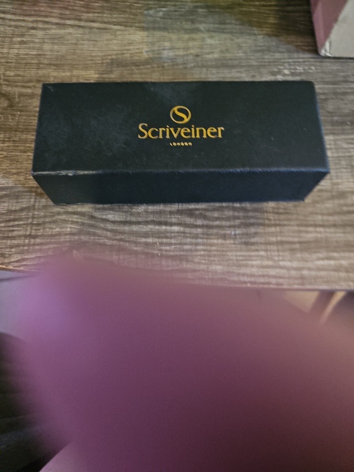 Scrivener Of London Ballpoint Pen Made In Germany Black And Gold Lacquer