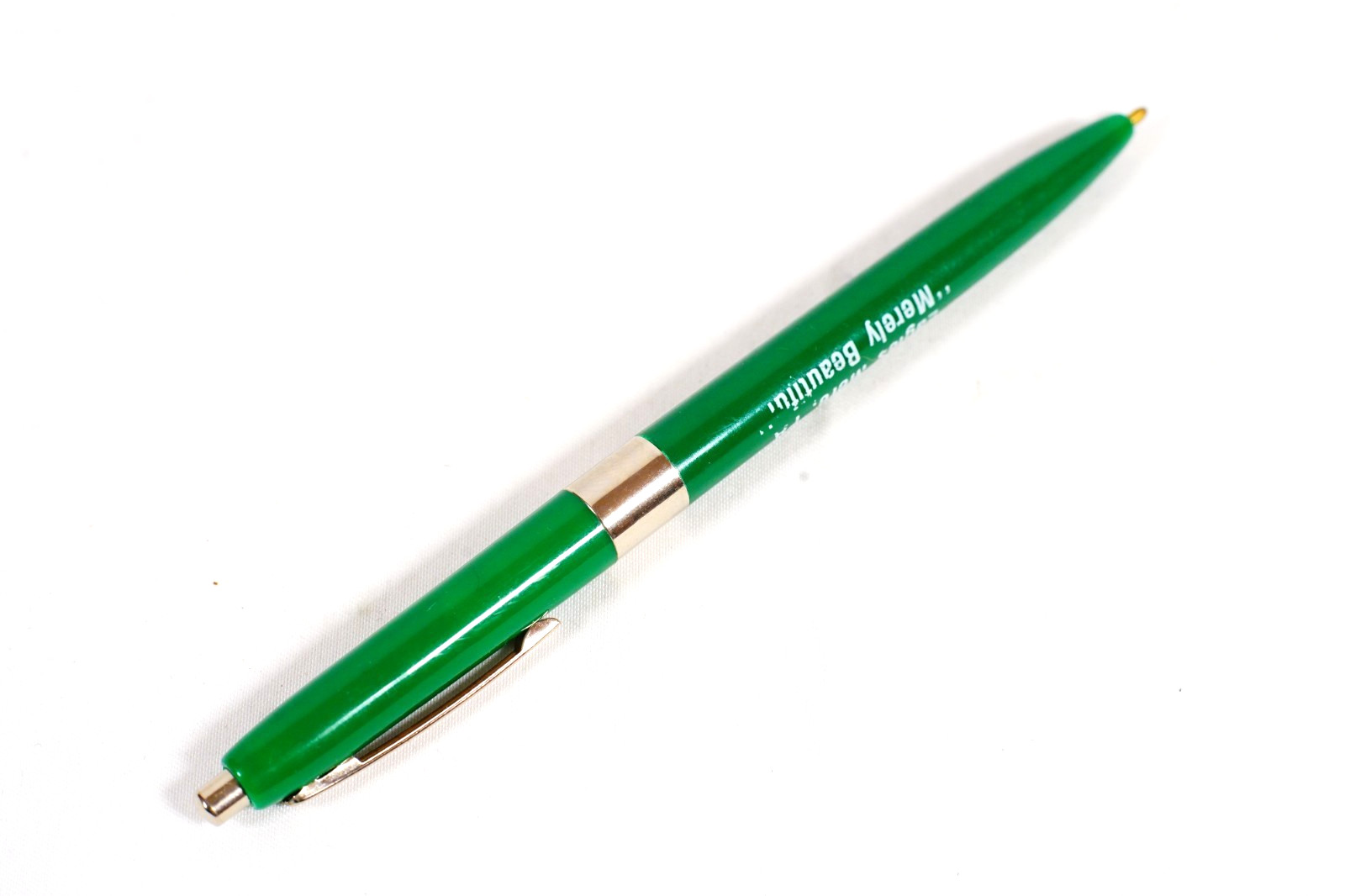 Vintage Eagles Mere Merely Beautiful PA Advertising Ballpoint Pen Green