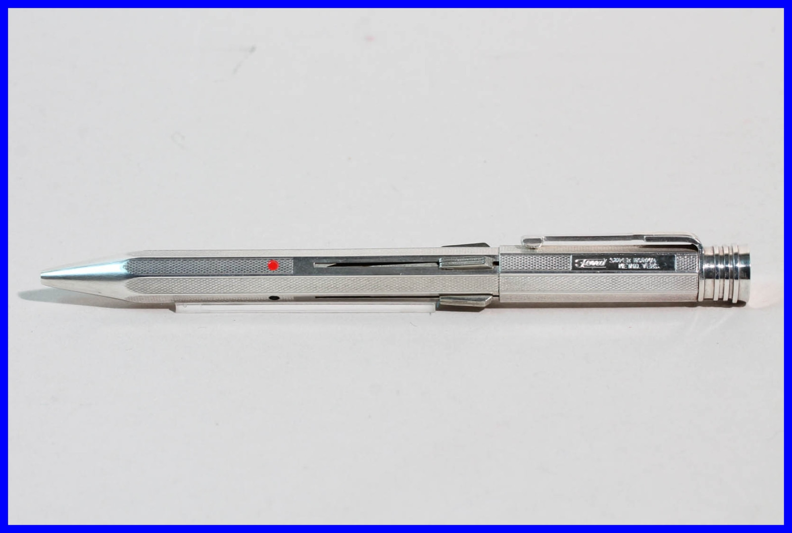 Printed lead pencil 1.2 mm mines made around 1950 in metal silver-plated