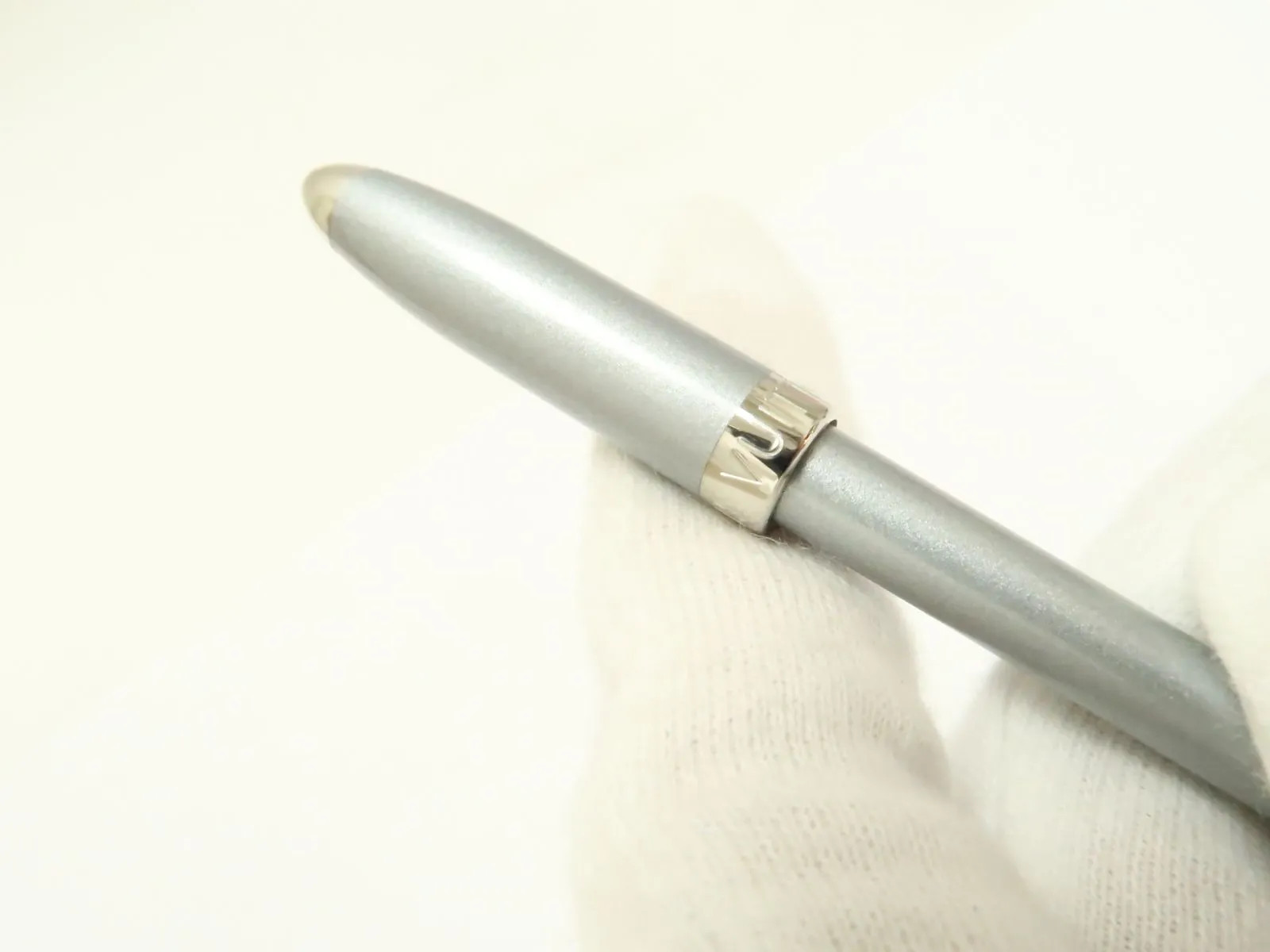Louis Vuitton Ballpoint Pen Silver Metal Body Only Good Condition Used Japan
