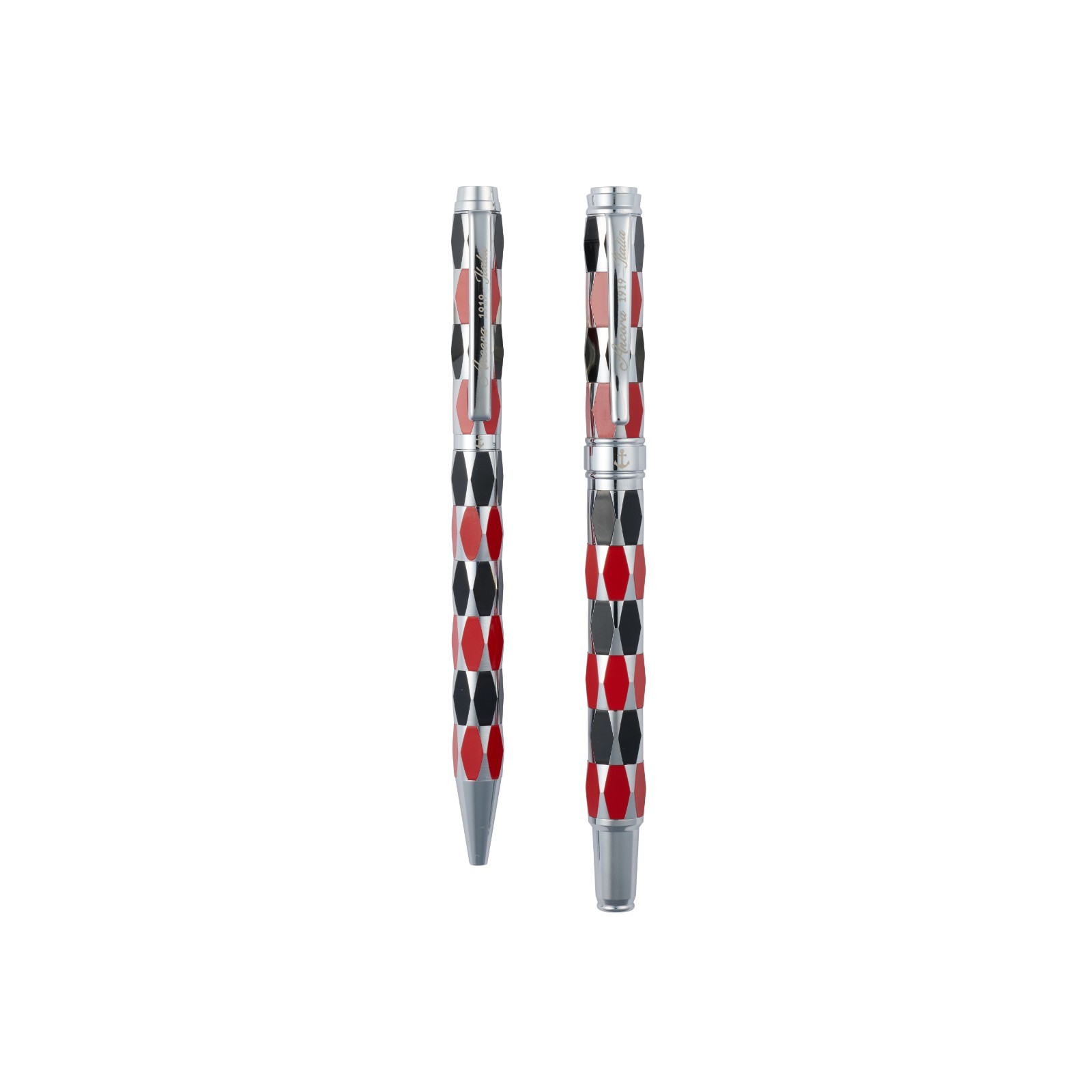 Ancora Masquerade Red Dark Blue Enamel Pen Limited Edition 88 Italy New Numbered