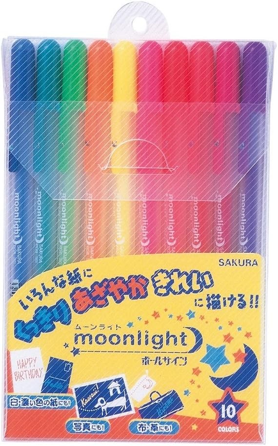 Sakura Cray-Pas Gel Ballpoint Pen Ballsign Moonlight 10 Colors PGB10M