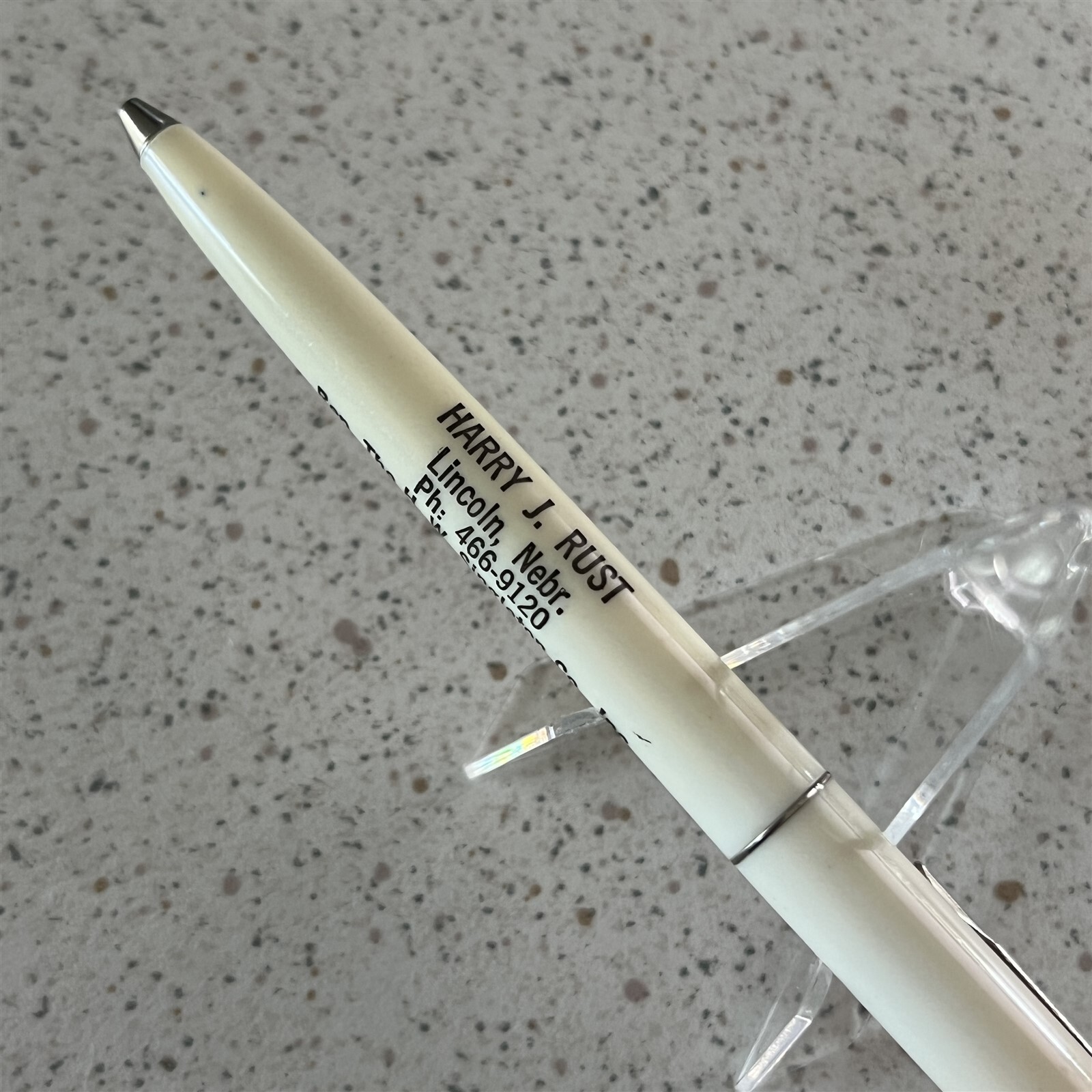 Harry Rust Rep HW Singleton Co Lincoln Nebraska Vintage Ballpoint Pen #20073