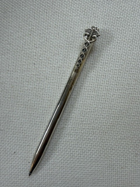 Tiffany & Co. vintage Caduceus medical sterling silver ballpoint pen