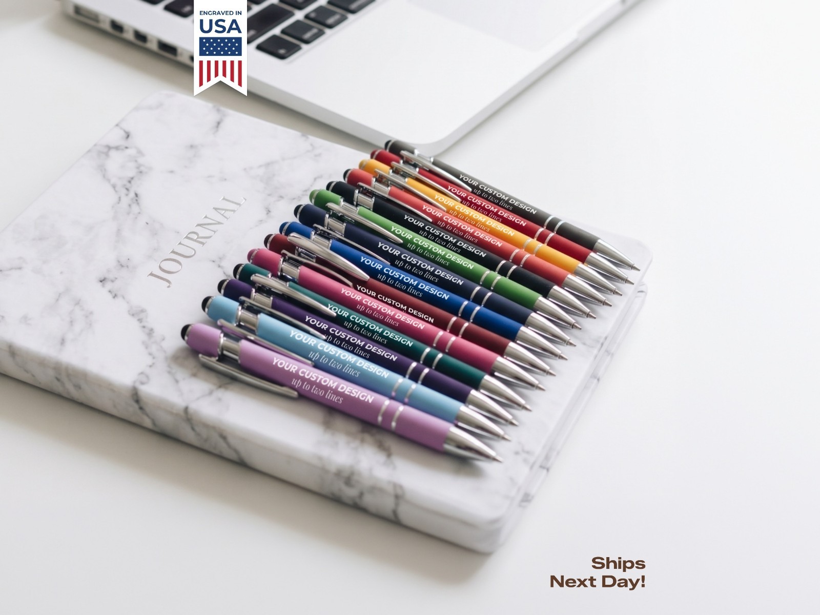Personalized Business Logo Pens, 10-100 Bulk Promotional Ballpoint Pens