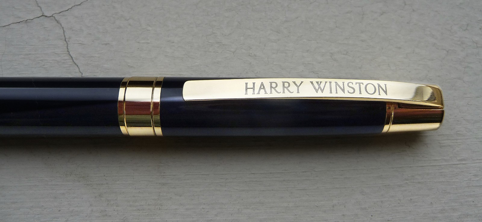 HARRY WINSTON Navy/Gold Ballpoint Office Pen ~ No Box