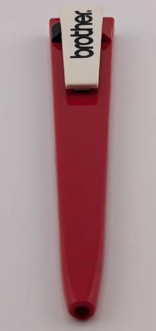 Vintage Plastic Red Black BROTHER Branded Pentastic By Slencil Advertising Pen