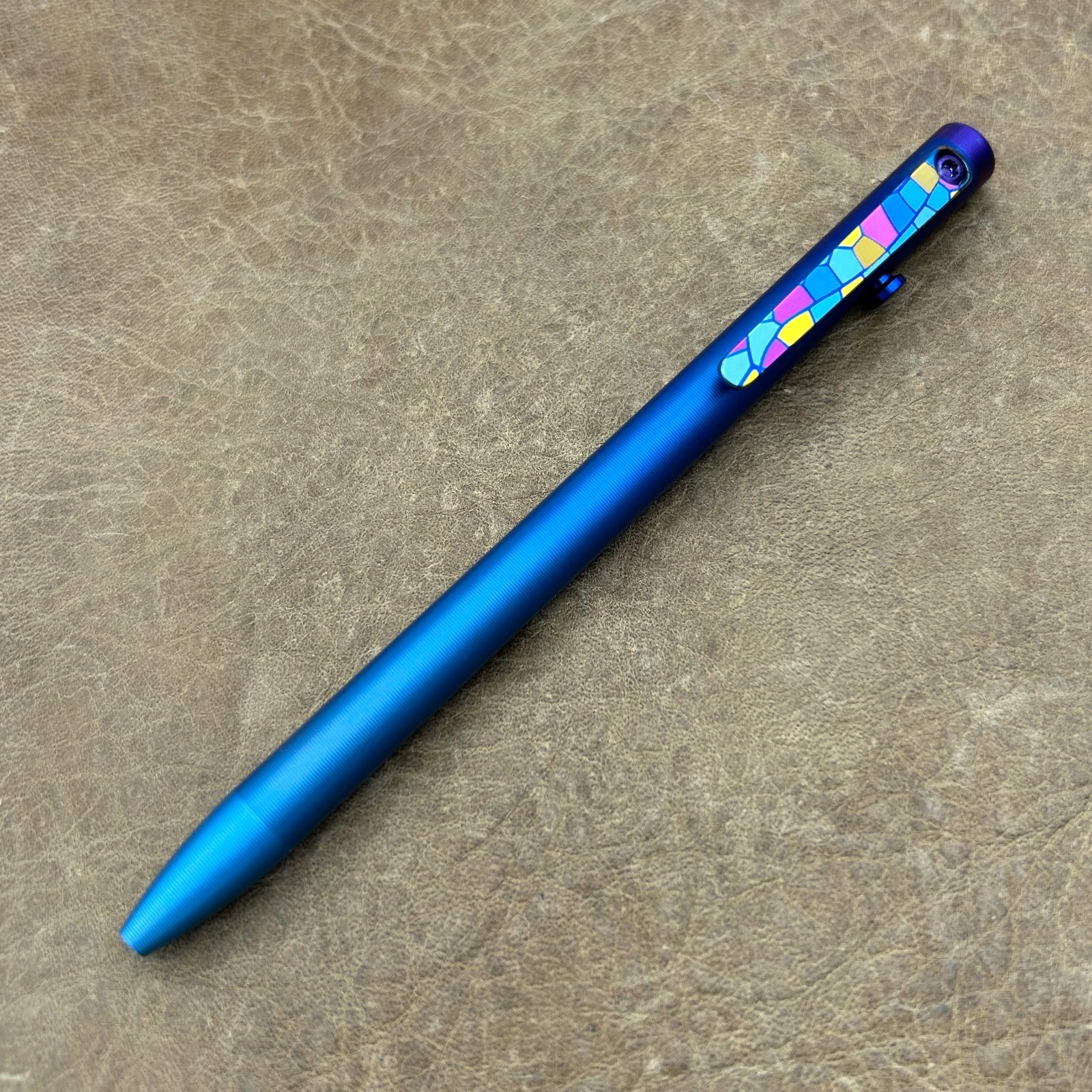 Tactile Turn – Titanium Slim Bolt Action Standard Size Pen Custom Dragonfly Clip