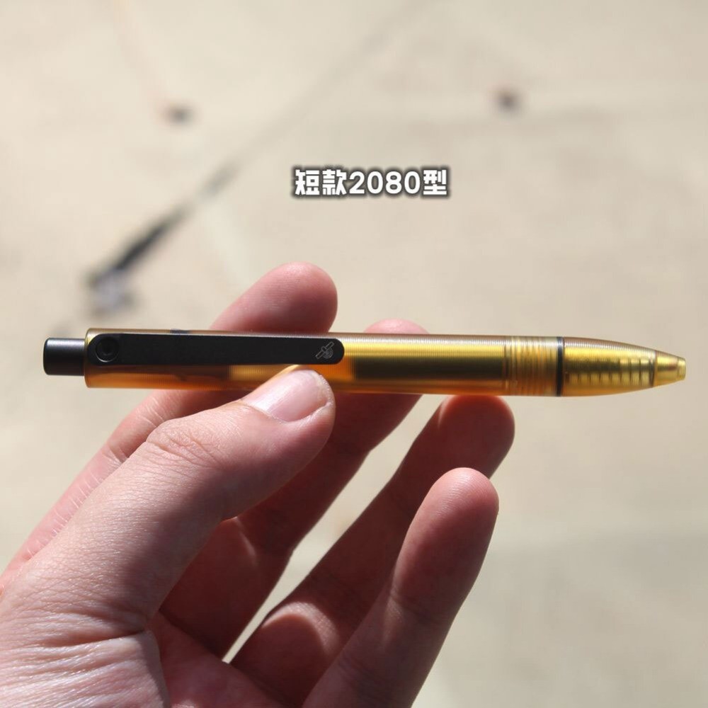 EDC PEI Titanium Alloy Pocket Ballpoint Pen Signature Writing Student Office Pen