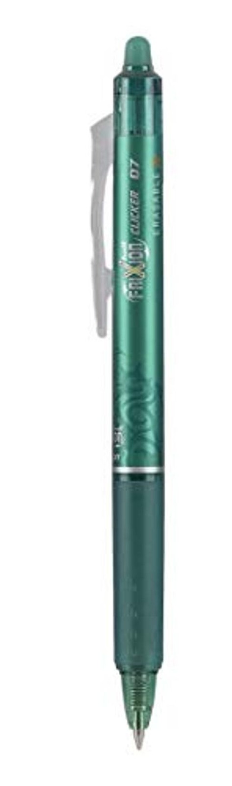 , FriXion Clicker Erasable Gel Pens, Fine Point Pens 0.7 mm, Pack of 12, Green
