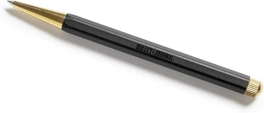 Leuchtturm1917 Metal Ballpoint Pen Black Ink Gold Trim