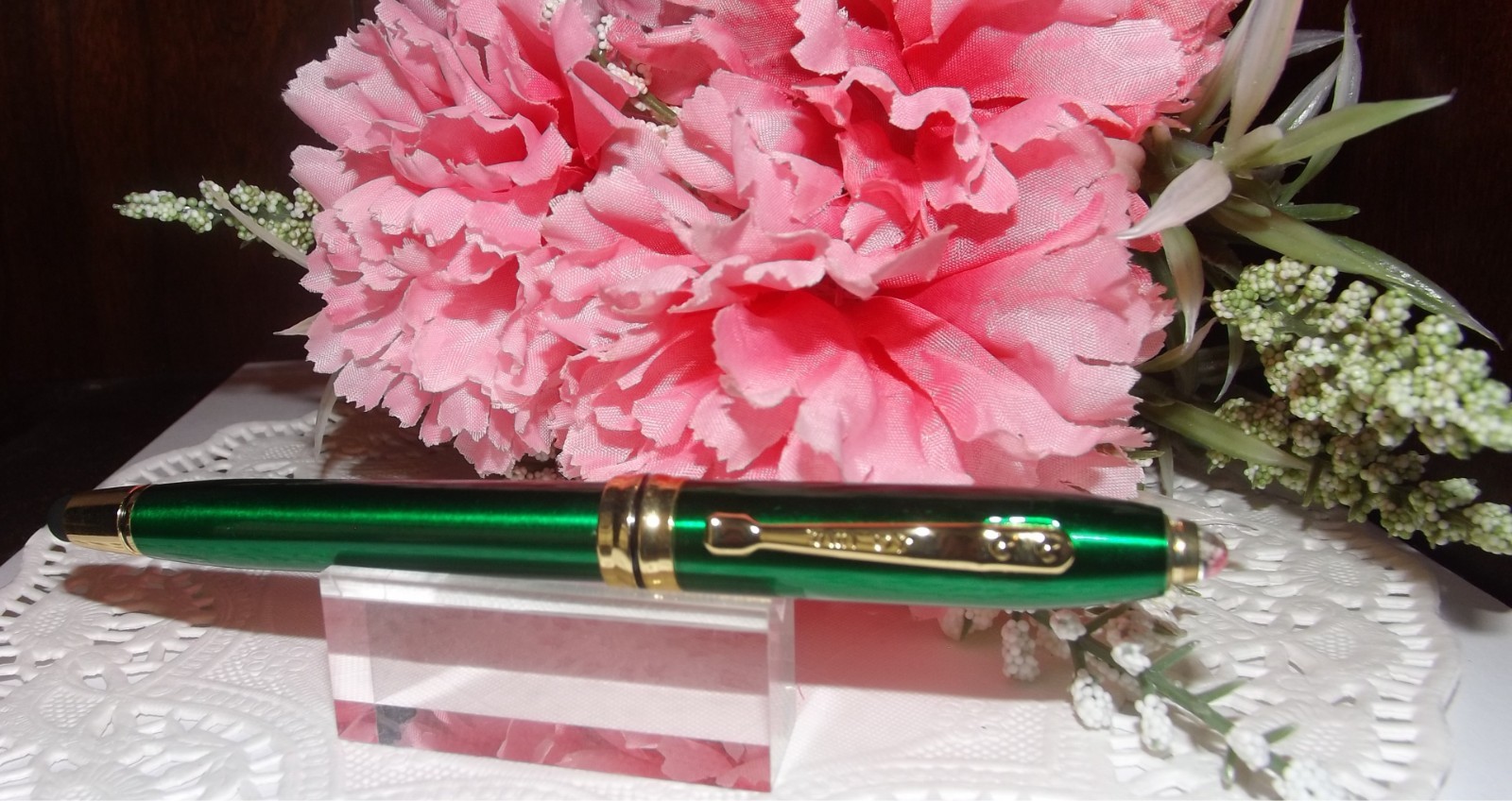 3 in 1 Royale Excel Tech Green Ballpoint Stylus LED Adler Pen (HIGH QUALITY)