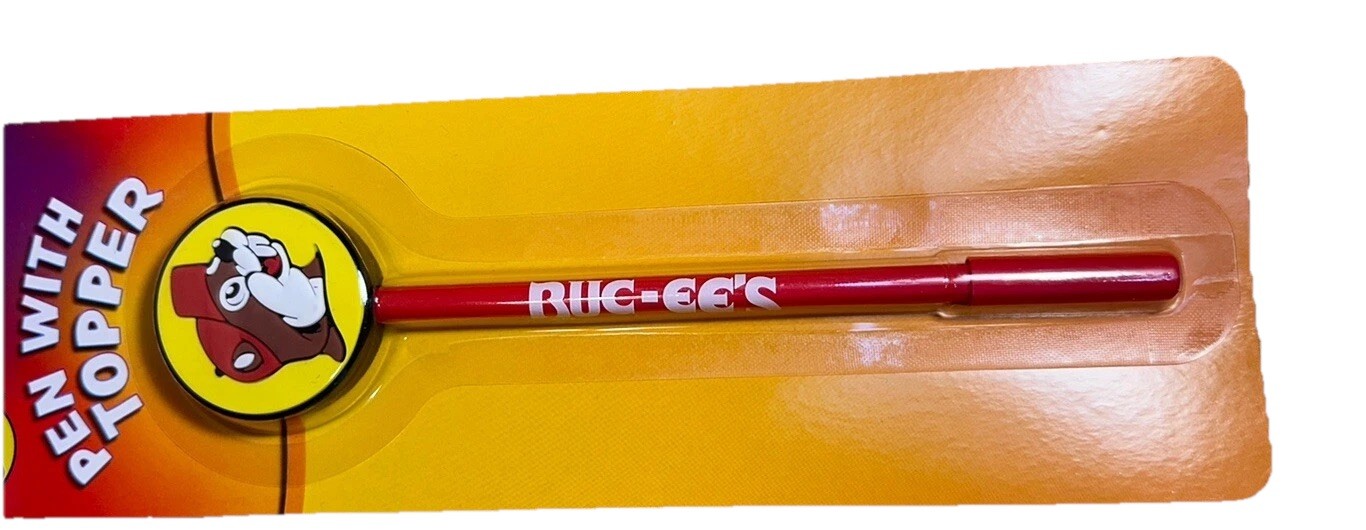 NEW Buc-ee’s Logo Pen with Topper • Blue Ink Pen with Cap