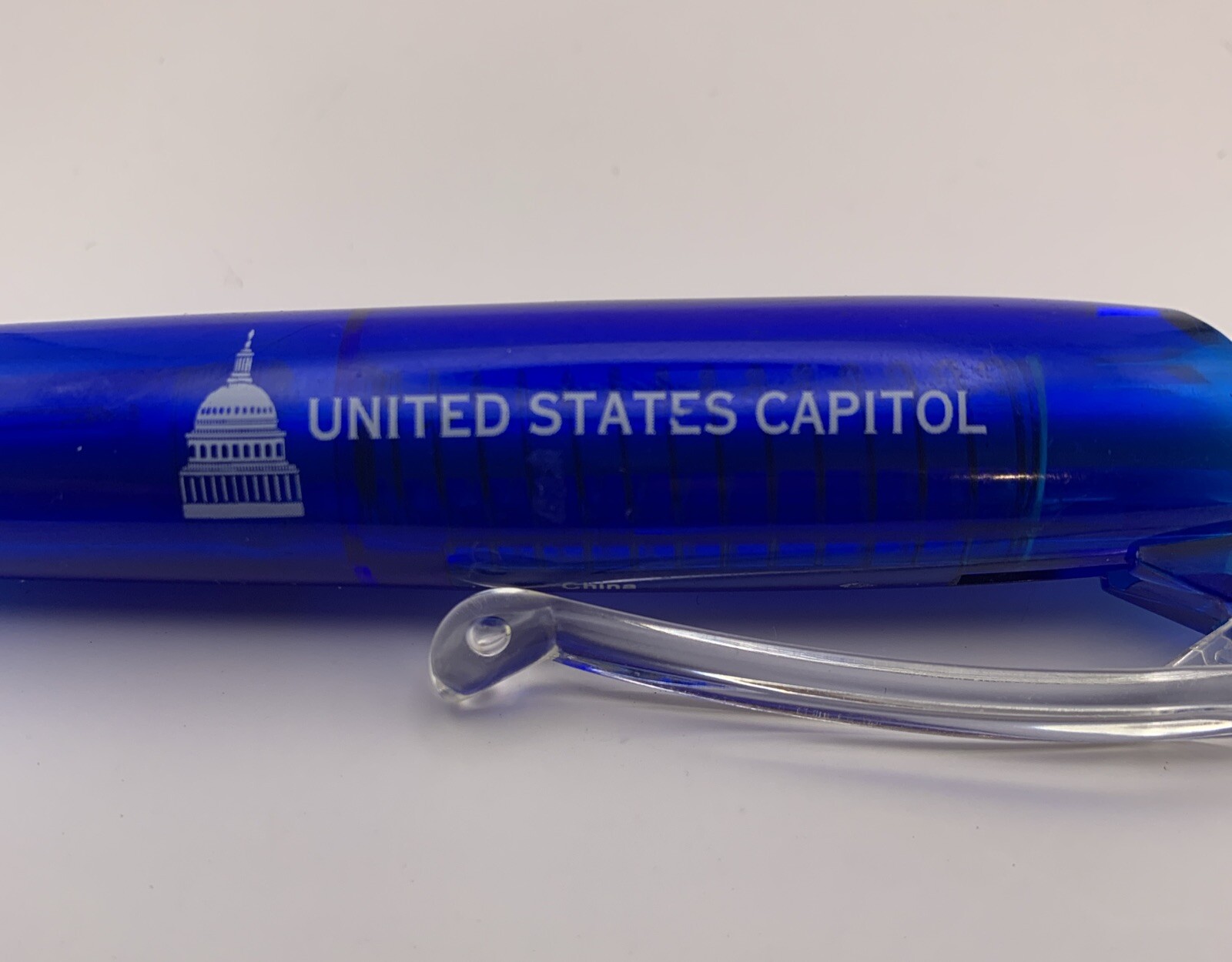 United States Capital Logo Retractable Ink Pen Folding Clip