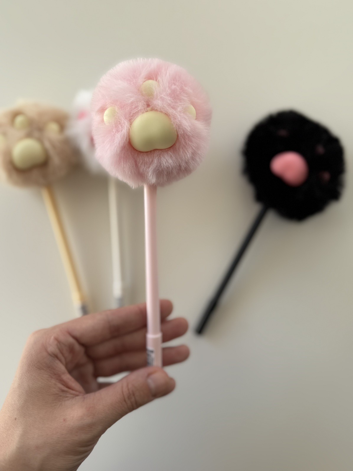 Cat Paw Plush Ballpoint Pen (1 pc)– Cute Furry Kawaii Writing Pen Gift for Girl
