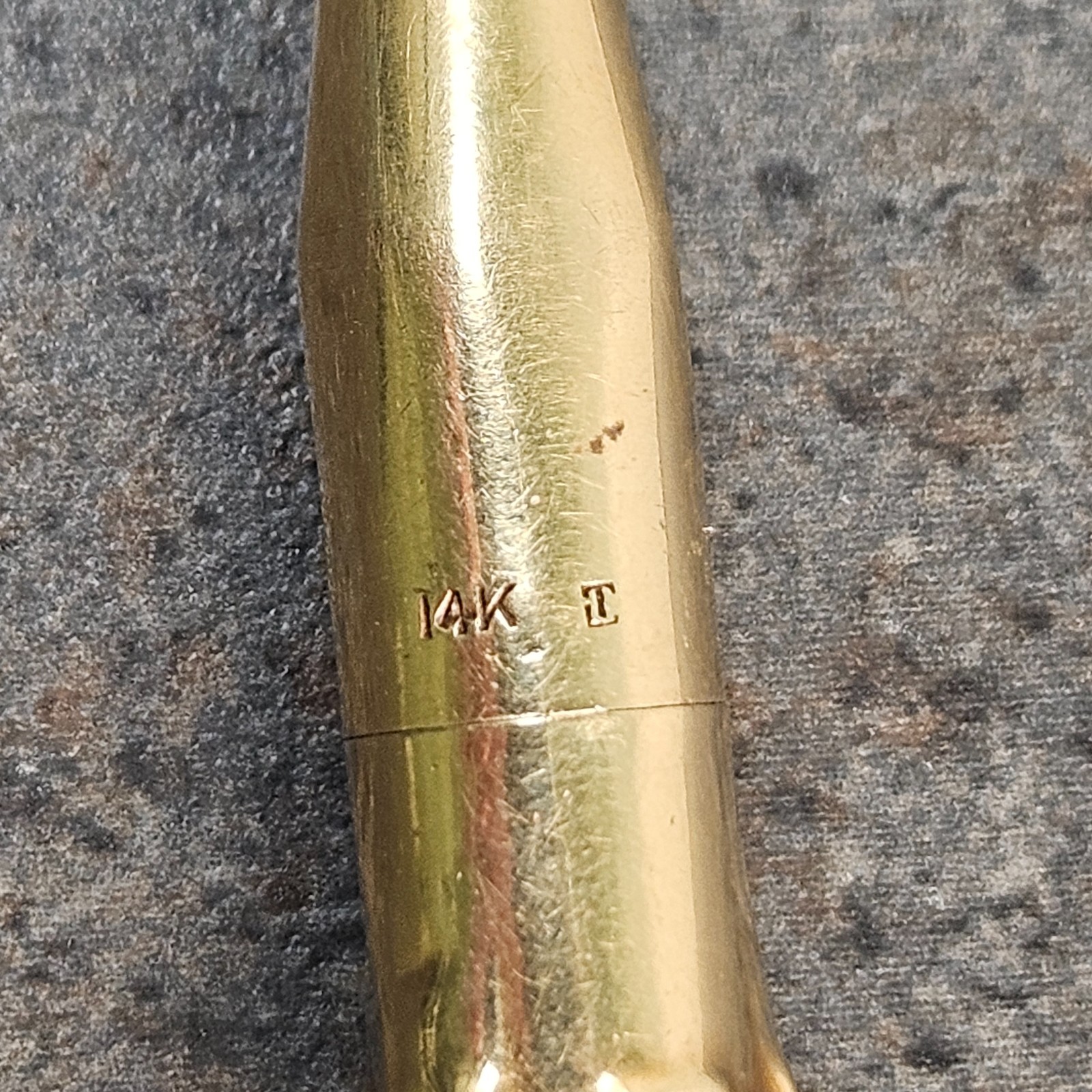 Vintage 1940’s Louis Tamis Bamboo Pen 14K Solid Yellow Gold Executive Stationary