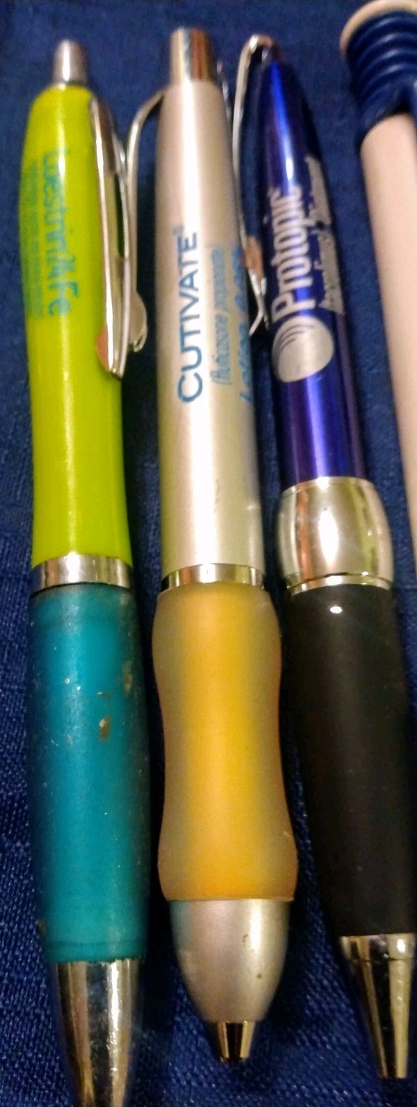 Lot of 12 Metal/Plastic Drug Rep Pens Pharmaceutical Medical Collectible