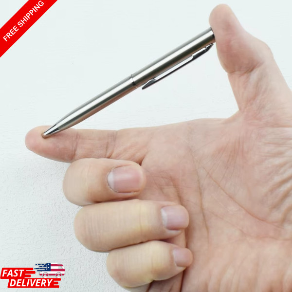 Mini Metal Twist-Activated Ballpoint Pen – Pocket-Sized 0.7mm Fine Black Ink