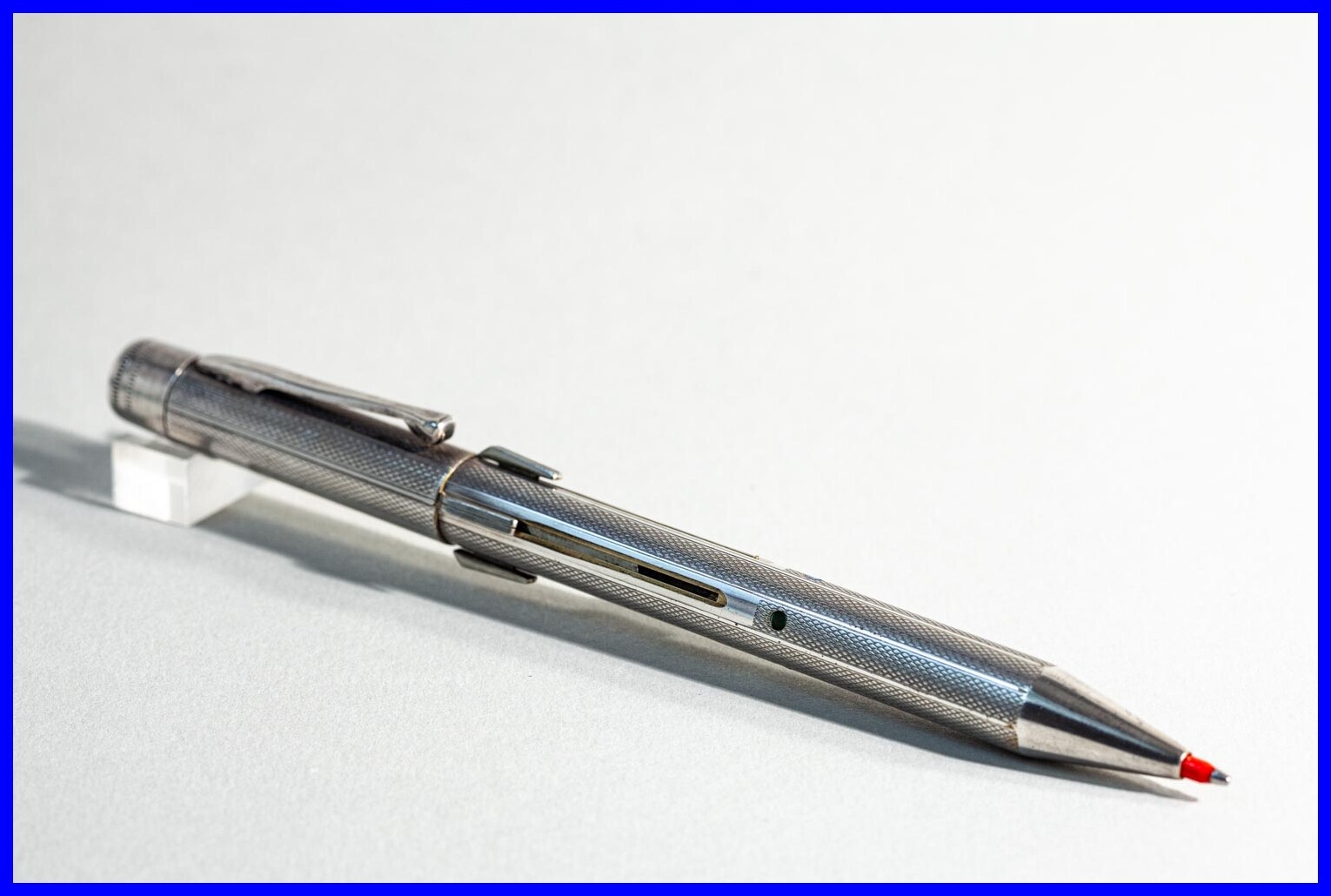 FEND Silver Plated 4 color Ballpoint pusher pen / 1960s GERMAN DESIGN Classic