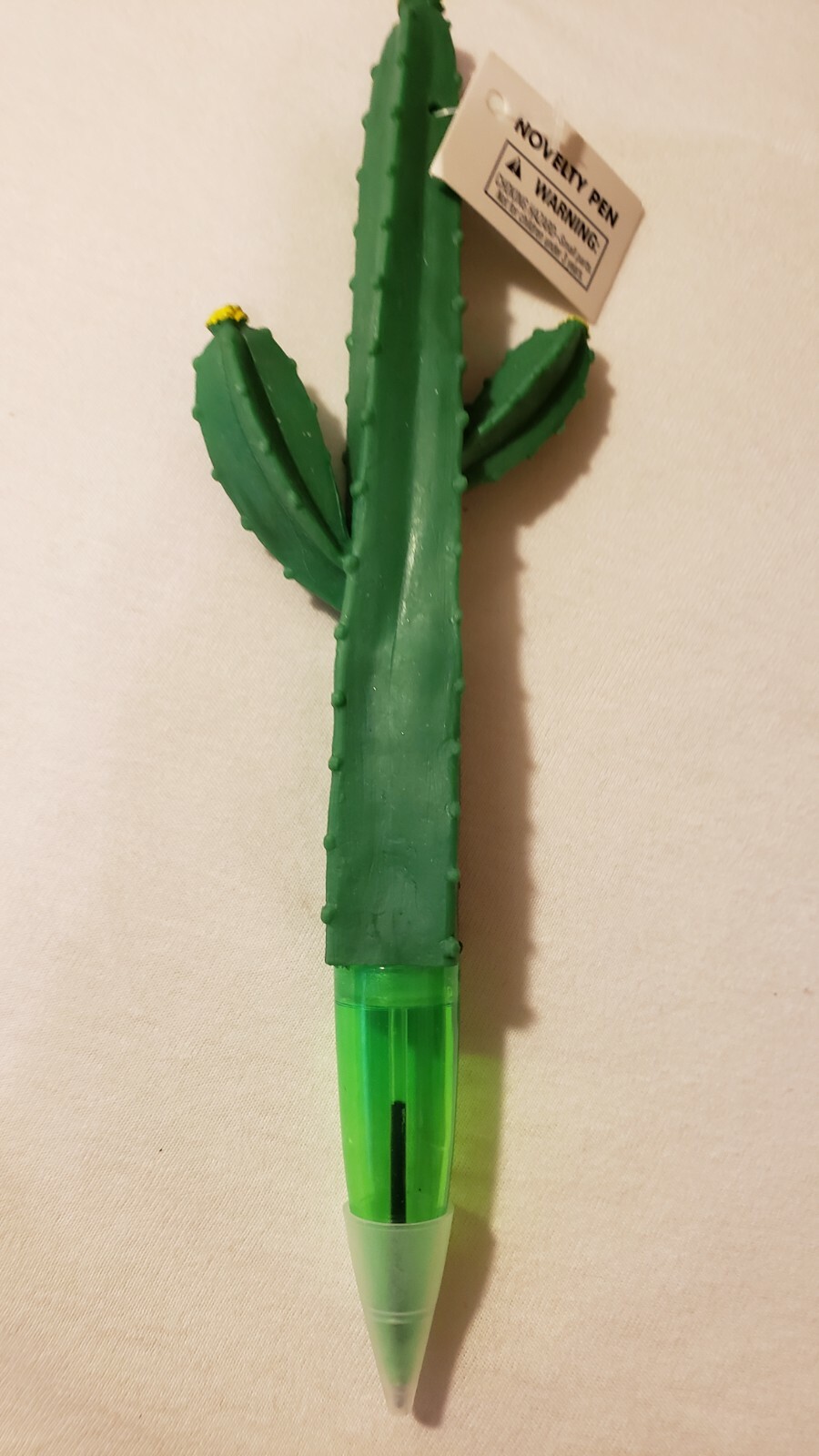 Novelty Cactus Ball Point Pen Black Ink 1 Pcs Flexible Rubber Cactus Plastic Pen