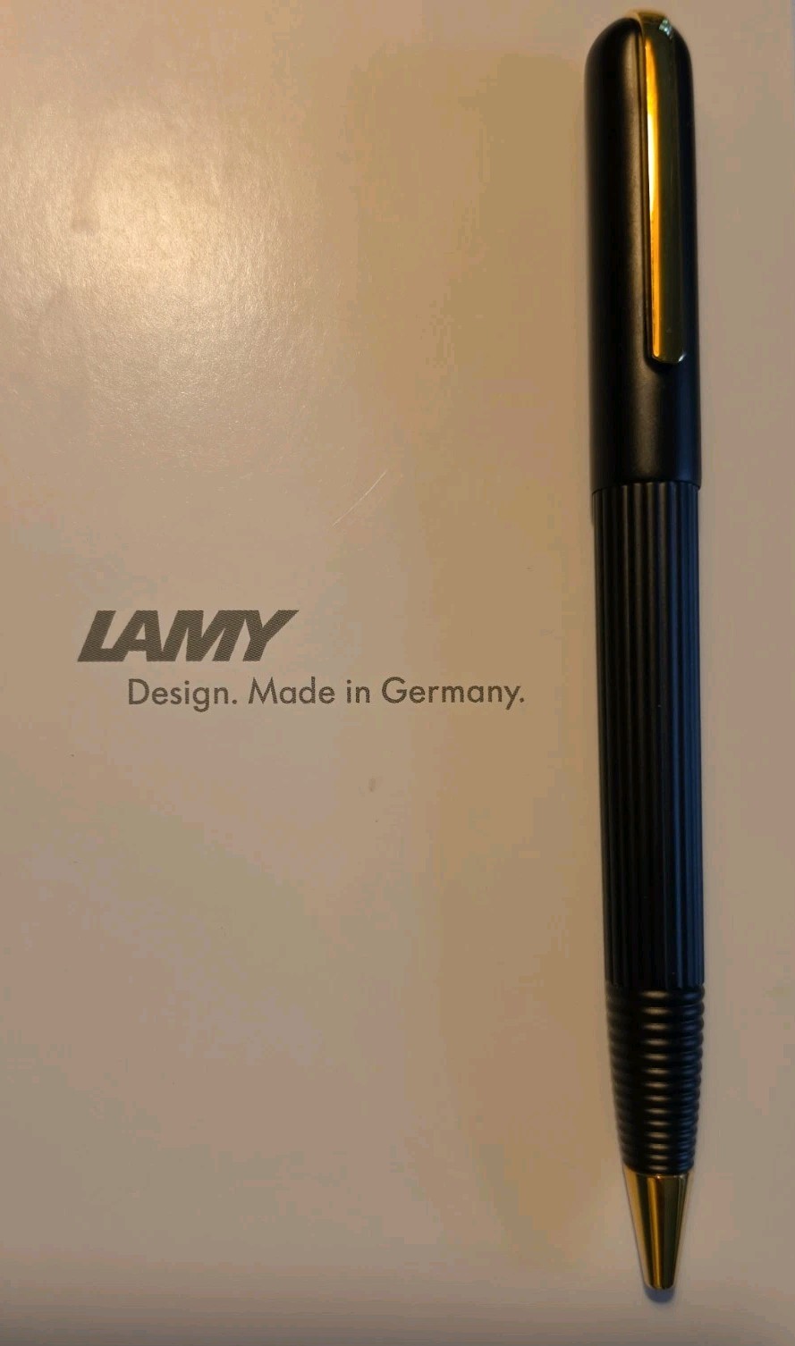 Lamy Imporium Black Titanium Guilloch Ballpoint (L292) Very Rare Winning Design